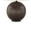 Soy Table Lamp, White Drum Shade, Gold Accent Black Round Base 27 Inch