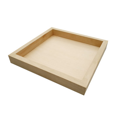 Wood Tray Tea Coffee Snack Food Serving Tray Retail Display Trays Platform 12" x 12" x 1.5" - 2PCS