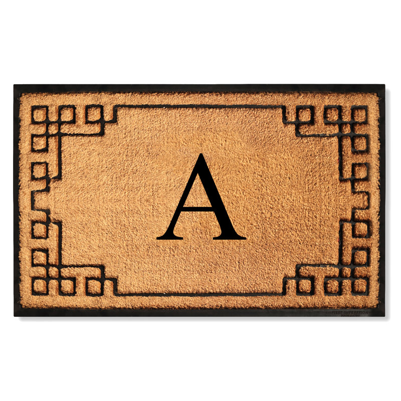 Tapis d'entrée antidérapant Monogram, L 36 po x L 72 po, A