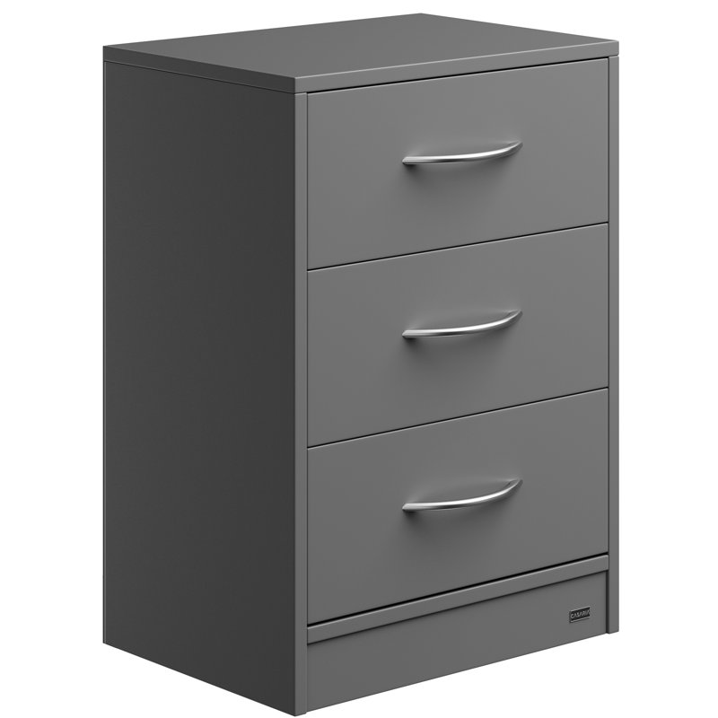 Rodica 28cm W MDF/particle Board Bedside Table, Anthracite