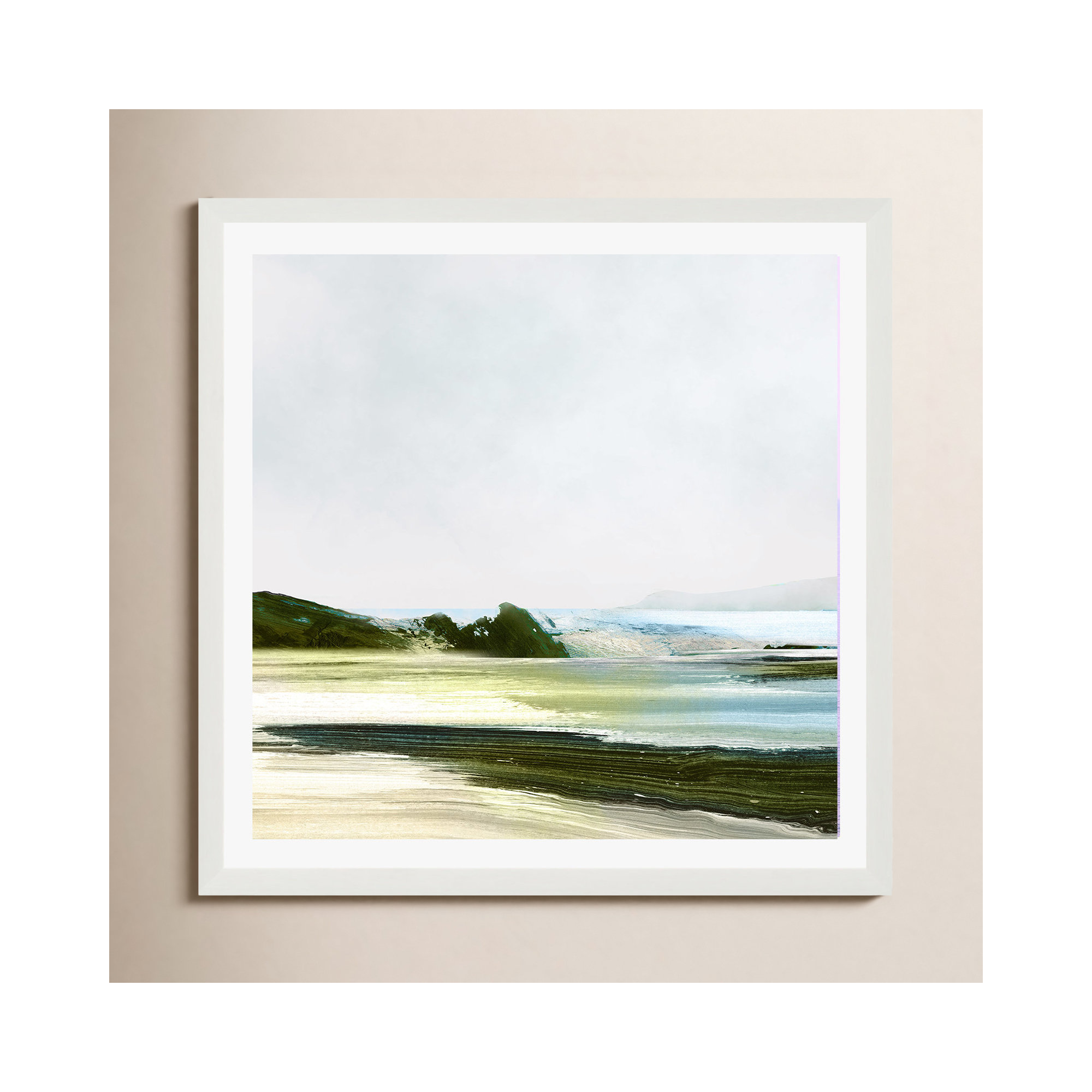 Padstow, White Framed Paper, 30" H x 30" W x 0.75" D, Yes