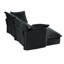 Canapé modulaire convertible 2 places en velours côtelé gris avec housse et housse amovible, plusieurs grands coussins moelleux, sièges luxueux et confortables, design en cascade naturel, combinaisons de sièges, amovible