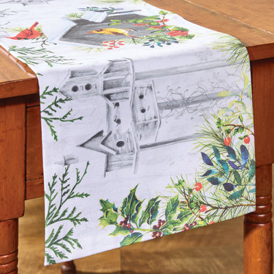  Chemin de table Holiday Cardinal Love 13 po x 36 po