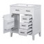 Ensemble de meuble-lavabo 30 po avec lavabo, armoire de salle de bain blanche avec tiroirs, cadre et panneau de fibres à densité moyenne (ancien numéro de référence: N725S999222K)