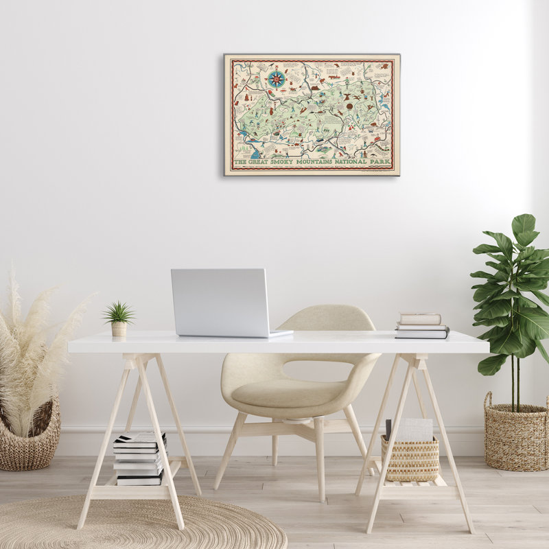 Art mural sur toile Great Great Smoky Mountains par Stellar Design Studio, H 20 po x l 30 po