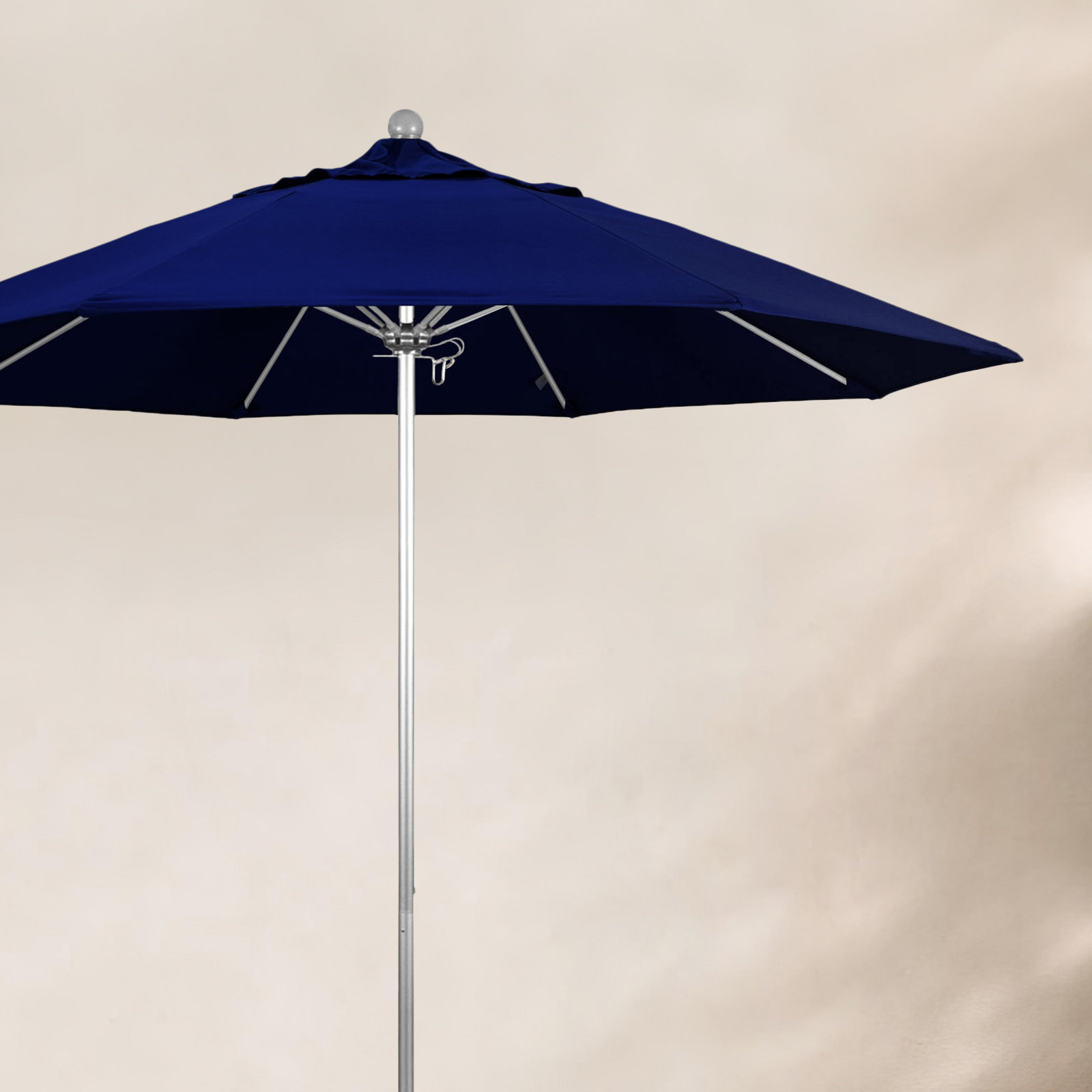Maria 9' Sunbrella® Umbrella, Silver, Canvas Trueblue Sunbrella® Canvas