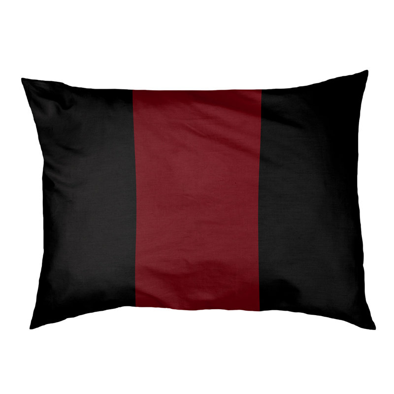 Coussin Louisville, Noir / grenat / noir, Moyen (l 40 po x P 30 po x H 6,5 po)