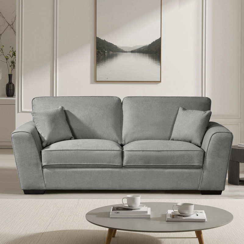 Alasha Fabric Sofa, 3, Light Grey