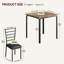 Modern 3-Piece Dining Table Set for 2 – Space-Saving Square Table with 2 Upholstered Chairs, Metal Frame, Ideal for Apartments & Small Spaces – Sturdy MDF Tabletop – MDF tabletop-1738734585-1738734590-1738734588-1738734578