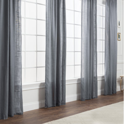 Paire de rideaux semi-transparents avec passe-tringle Misenheimer