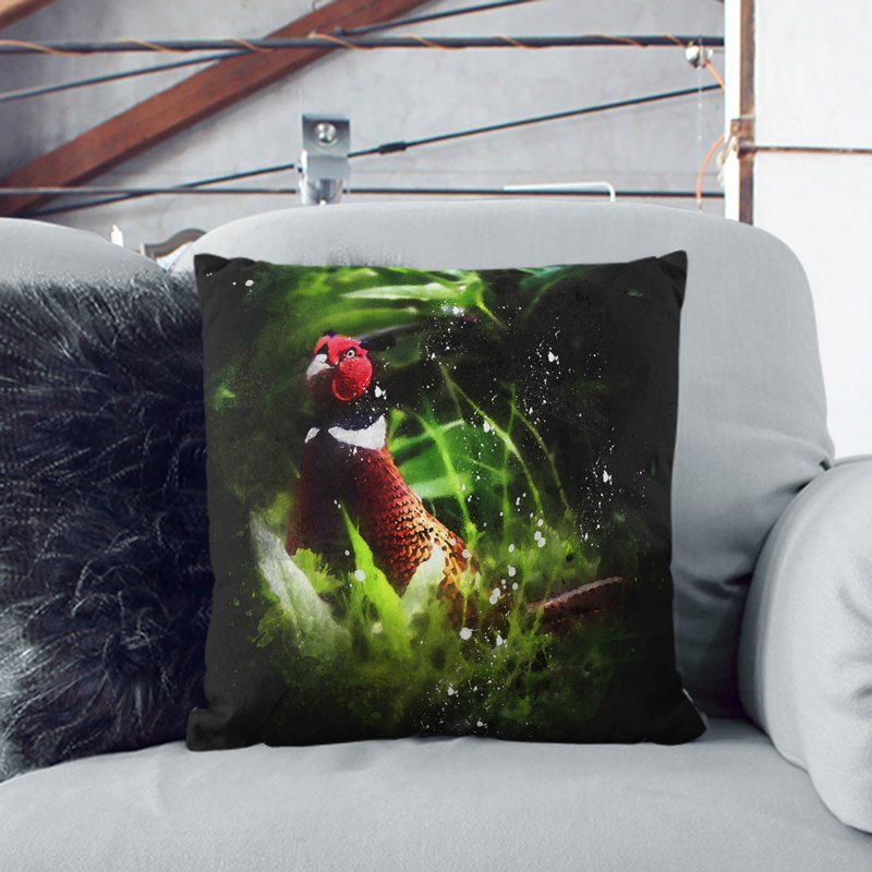 Pheasant Bird Vol.1 Scatter Cushion, 40cm H x 40cm W x 15cm D