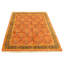 Tapis décoratif en laine noué à la main de conception unique noué à la main new age de style persan 18/20 orange 6 pi x 8 pi 9 po