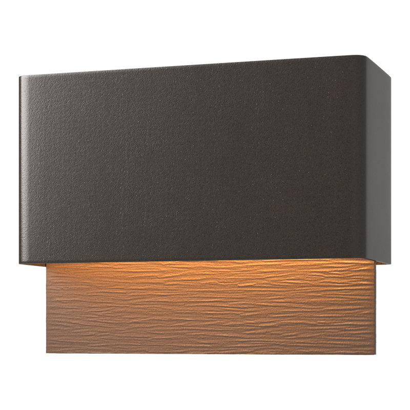 Stratum Integrated LED Outdoor Flush Mount, Coastal Oil Rubbed Bronze, Coastal Bronze, 7.4" H x 9.5" W x 3.7" D