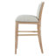 Tabourets de bar rembourrés en bois d'hévéa avec dossier incurvé et coussin en tissu Olin-126206777-126206778