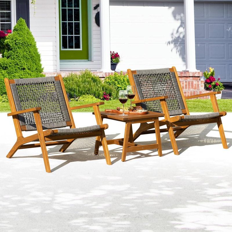 Wood - Person Patio Conversation Set