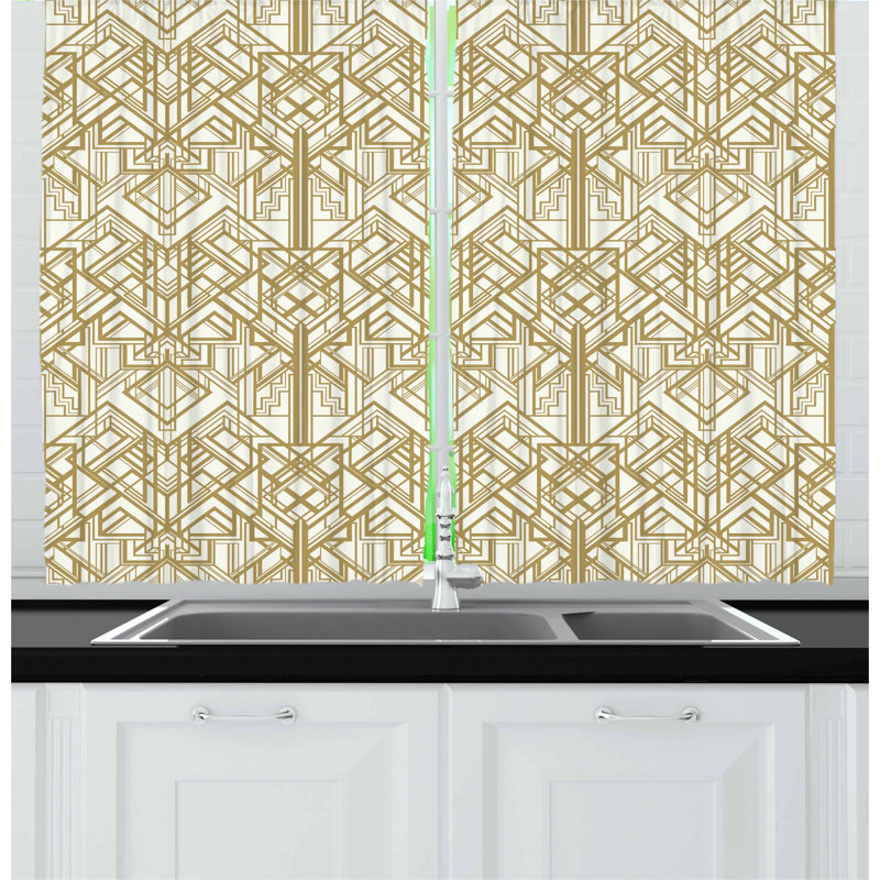 Geometric Tailored Kitchen Curtain