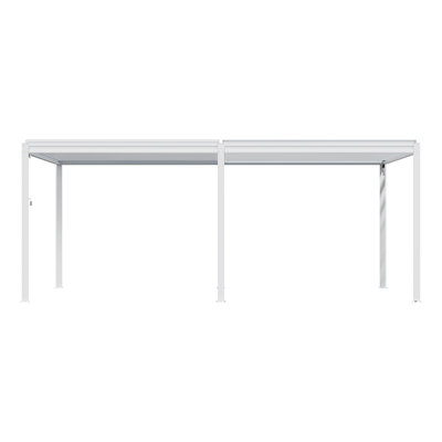 Louvered Pergola 10 Ft X 20 Ft Outdoor Aluminum Pergola With Adjustable Roof, Aluminum Frame, Efficient Drainage System For Patio, Deck, Garden