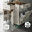 Rustic White 46" Mobile Kitchen Island with Power Outlet, Adjustable Shelf & Drawer - Wheeled Breakfast Bar Cart for Storage