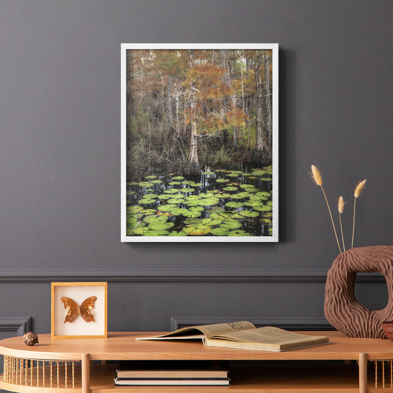 «Black Water I», reproduction encadrée - bois massif, Blanc, H 20 po x l 16 po