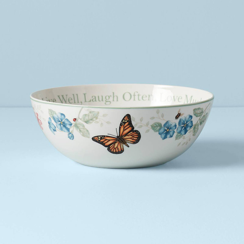 Lenox Butterfly Meadow Sentiment Serving Bowl