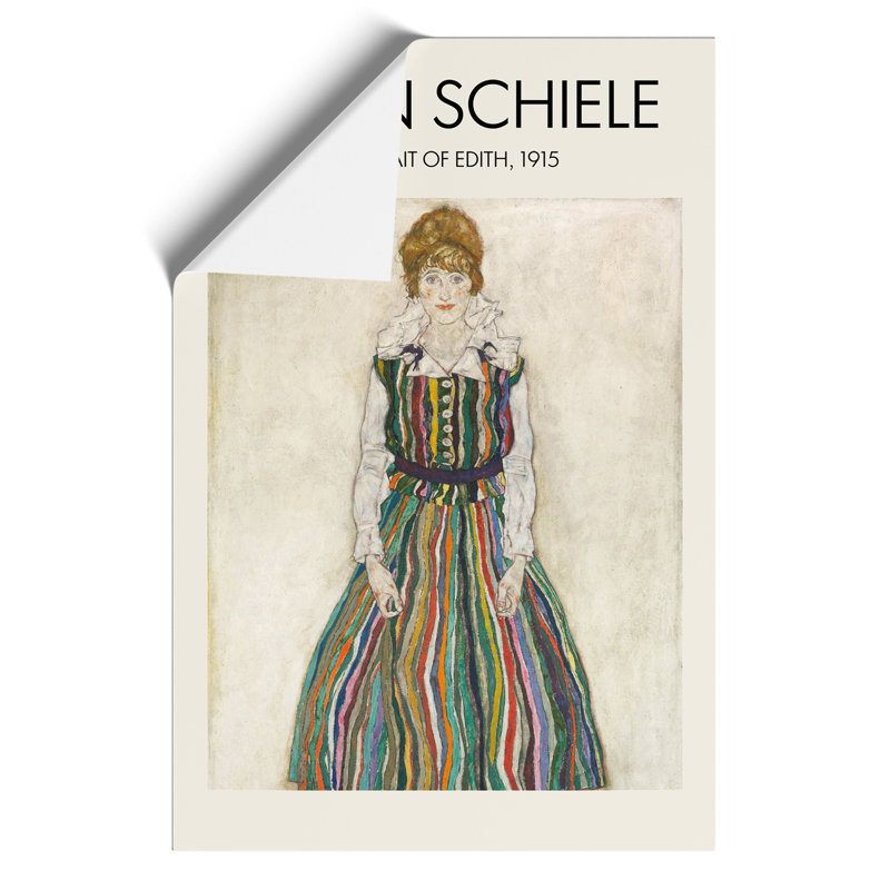 Portrait Of Edith by Egon Schiele - No Frame Print, 59cm H x 42cm W x 0.1cm D