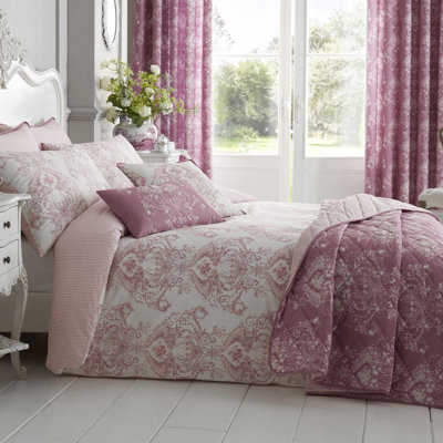 Hubert Cotton Blend Floral Duvet Cover Set with Pillowcases