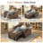 Chaise Lounge Chair Convertible Single Sleeper Chair with USB&Type-C, 2 Cup Holders, Side Table, Under-seat Storage&Storage Armrests-1959480147