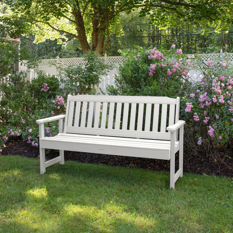 Arbnora 5ft Recycled Plastic Garden Bench, White