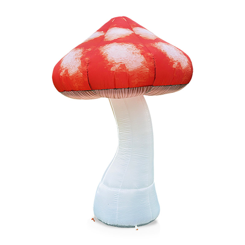 Champignon gonflable à DEL de 8 pi avec ventilateur intégré - Décoration de jardin, cour, scène, sentier et fête des Fêtes