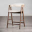 Tabouret de comptoir 2 pièces Mid-Century moderne avec siège rembourré et dossier courbé, finition noyer et beige pour plus de confort et de style