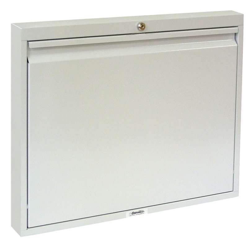 Bureau flottant Slim Line, Gris clair