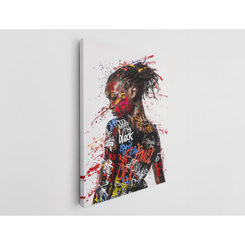 Reproduction d'art sur toile, "Femme ornée de graffiti sauvage", décoration murale moderne pour la maison et le bureau
