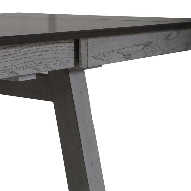 Ensemble de table de salle à manger à tréteaux extensible 6 personnes avec banc Ashby, 7 pièces: table, banc, 5 chaises