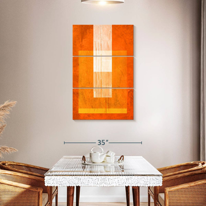 Avery Orange Paper II, 45" H x 28" W