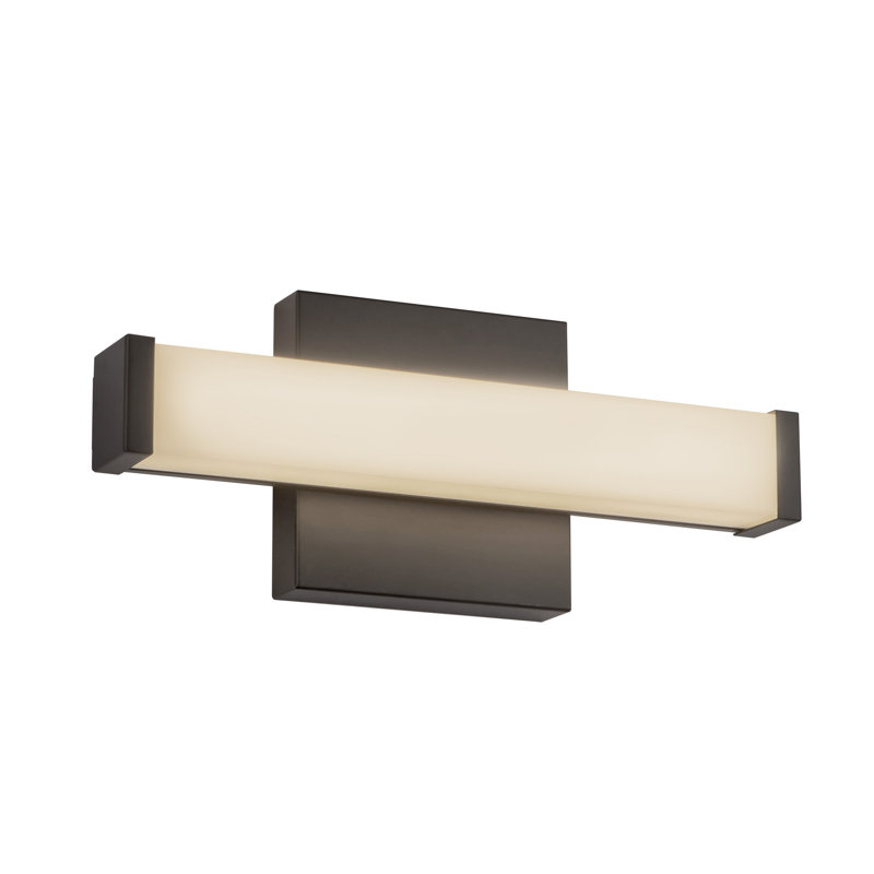 Geri 12-in Black dimmable LED Wall Sconce, Matte Black, 12-in