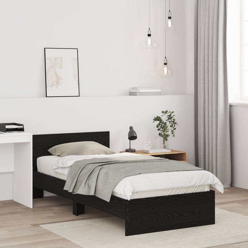 Bed, Small Single (2'6), Black Oak