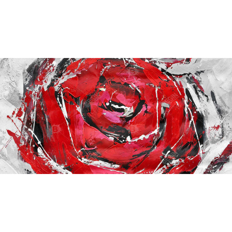 Abstract red roses - 15.75"x31.50" Desk mat