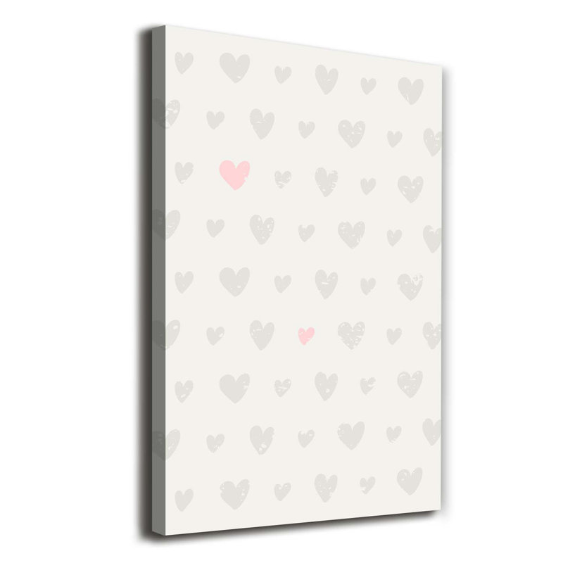 Hearts Background - Wrapped Canvas Print