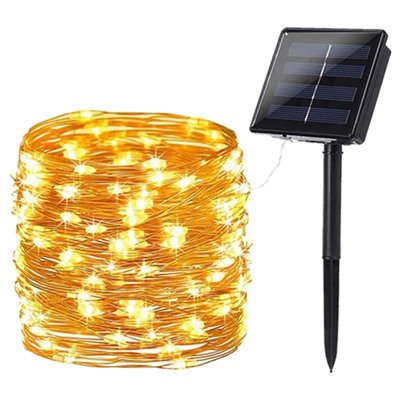 66 ft Solar Powered 200 LED String Light Holiday Decorations Outdoor Waterproof