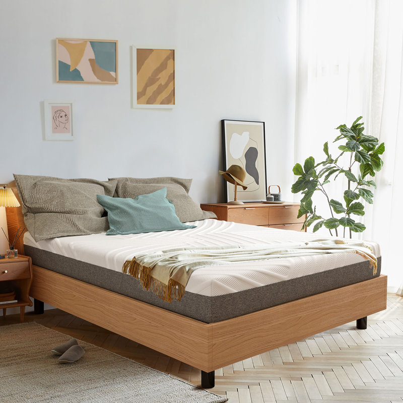Costway 8'' Jacquard Mattress Gel Infused Memory Foam Medium Firm Bamboo Charcoal, Full