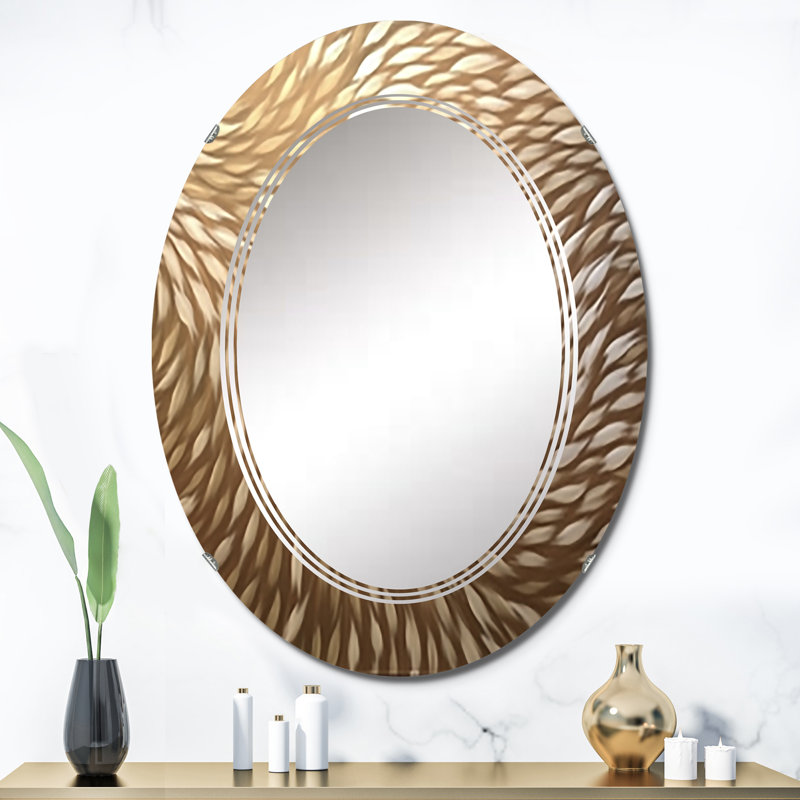 Krosby - Miroir mural moderne ovale, 36 po x 24 po