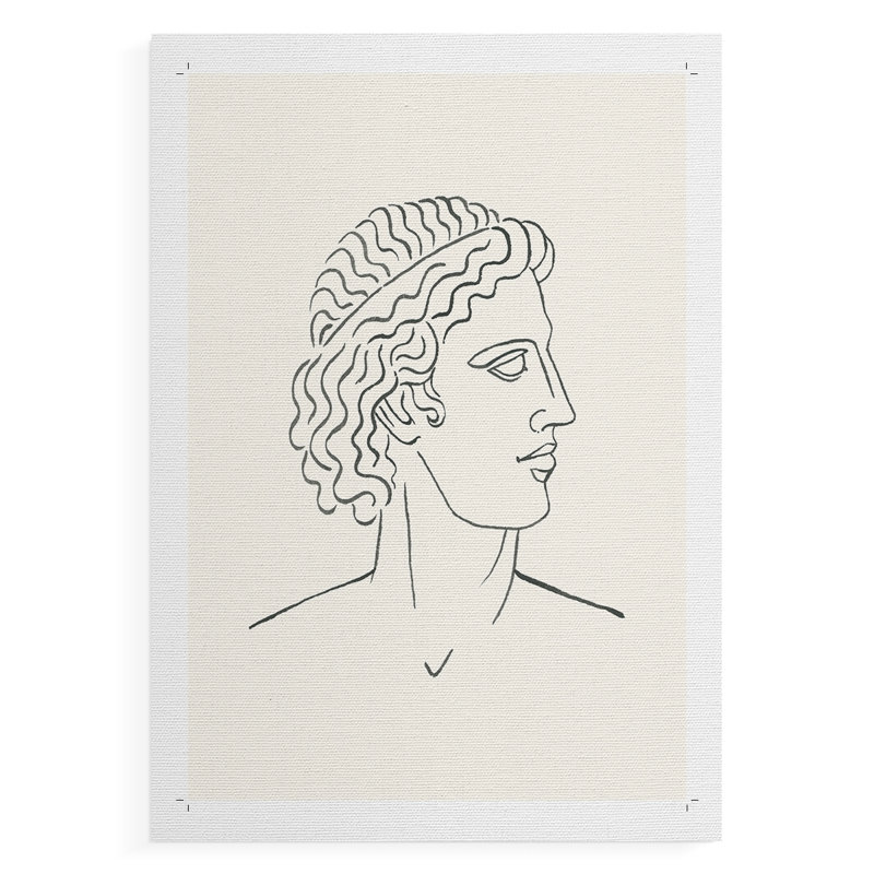 Bustes grecs I - Impression sur toile seulement - NON-CADRE, H 60 po x l 40 po