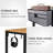 39" Rolling Computer Desk With 4 Smooth Wheels, Simple Style Mobile Writing Desk Home Office Study Table Movable Workstation With Metal Frame