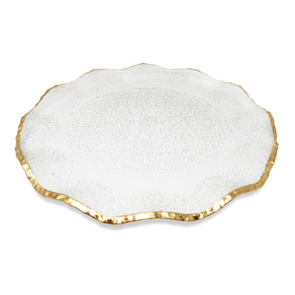 Com-four 2x Assiettes De Service, Assiettes Décoratives En Acier