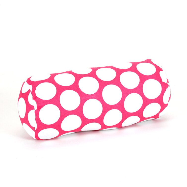 Small Polka Dot Round Bolster Pillow