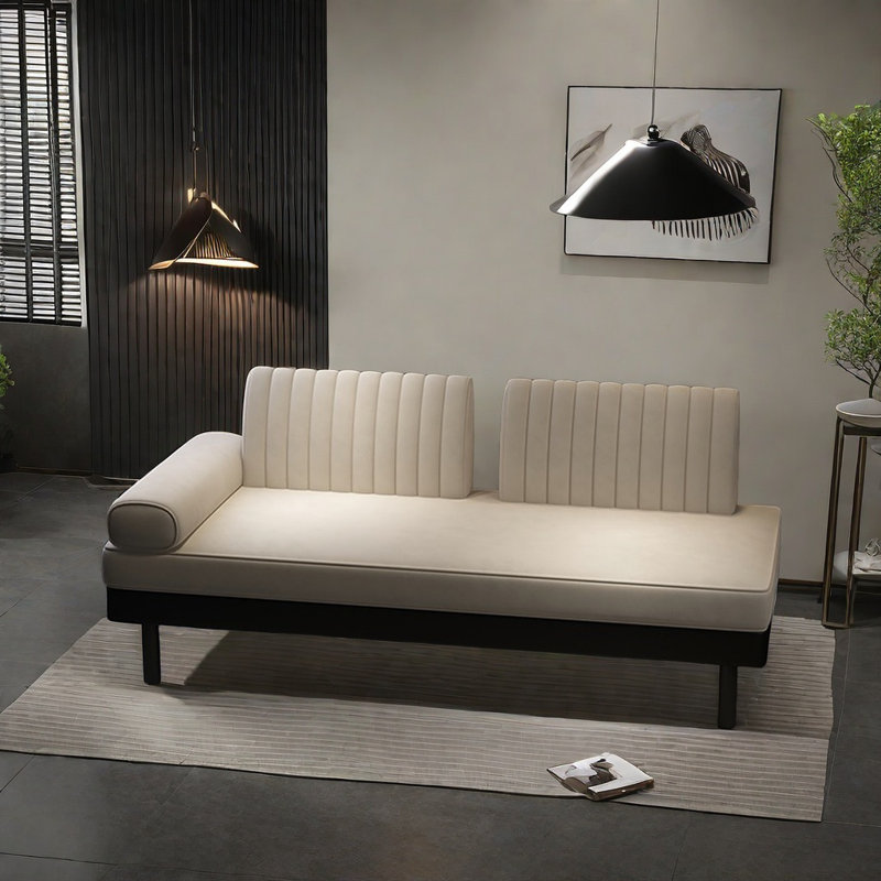 Chaise longue confortable et respirante, Blanc crémeux