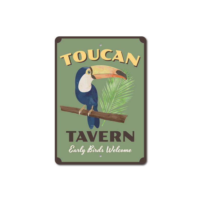 Panneau Toucan, H 18 po x l 12 po x P 0,06 po