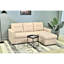 Canapé-lit modulaire convertible beige, canapé-lit en L 3, modulaire pour-136067820