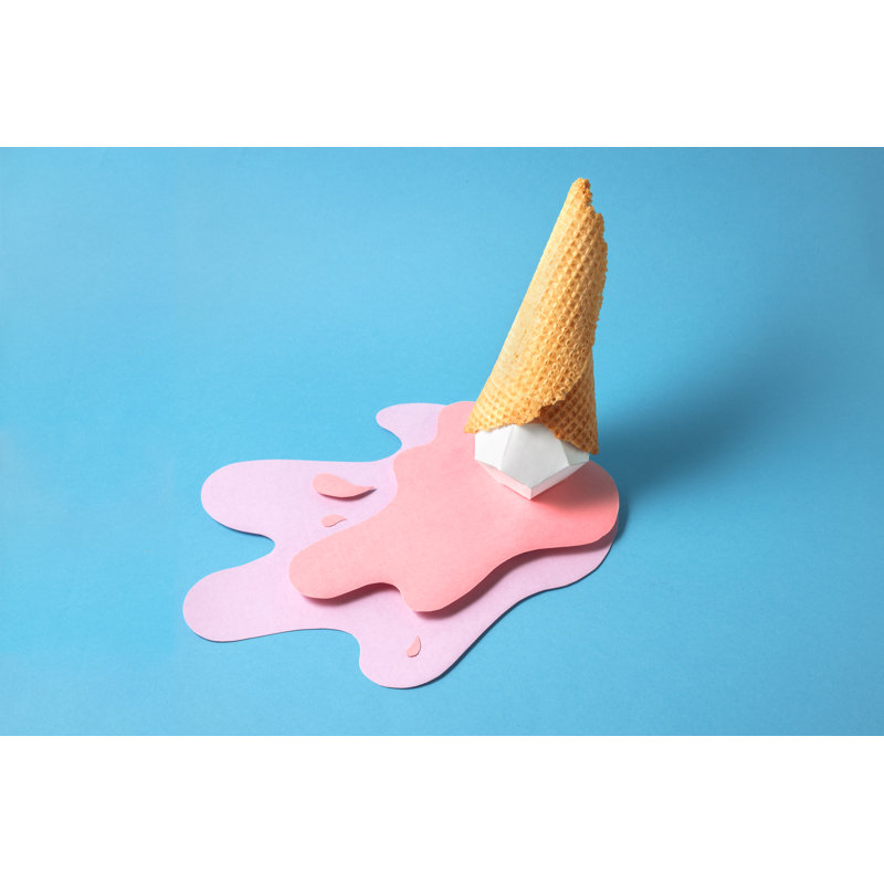 Ice Cream Splash - Wrapped Canvas Print, 30cm H x 46cm W x 3.8cm D