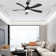 52 Inch Modern Ceiling Fan With 3 Colour Dimmable 5 ABS Blades Remote Control Reversible DC Motor With Led Light